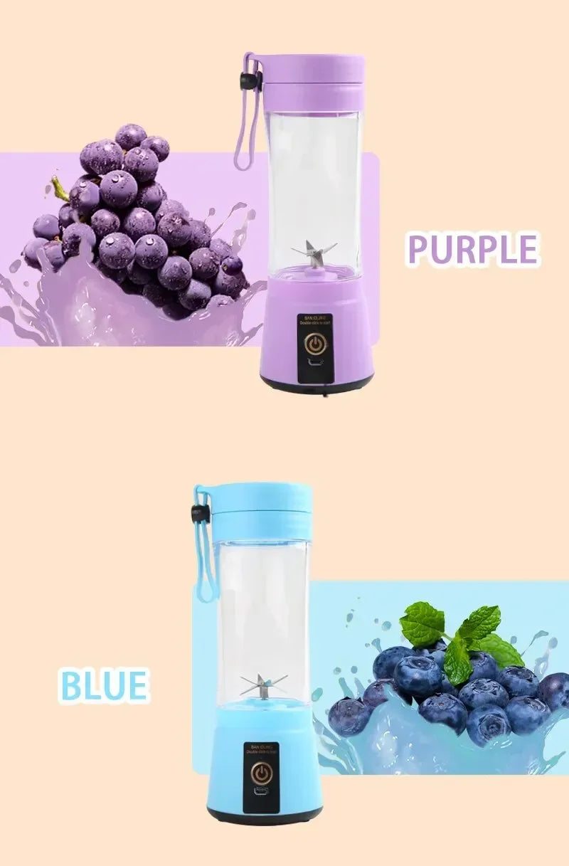 USB Portable Mini Blender | 6-Blade Smoothie Maker for Home, Gym & Travel