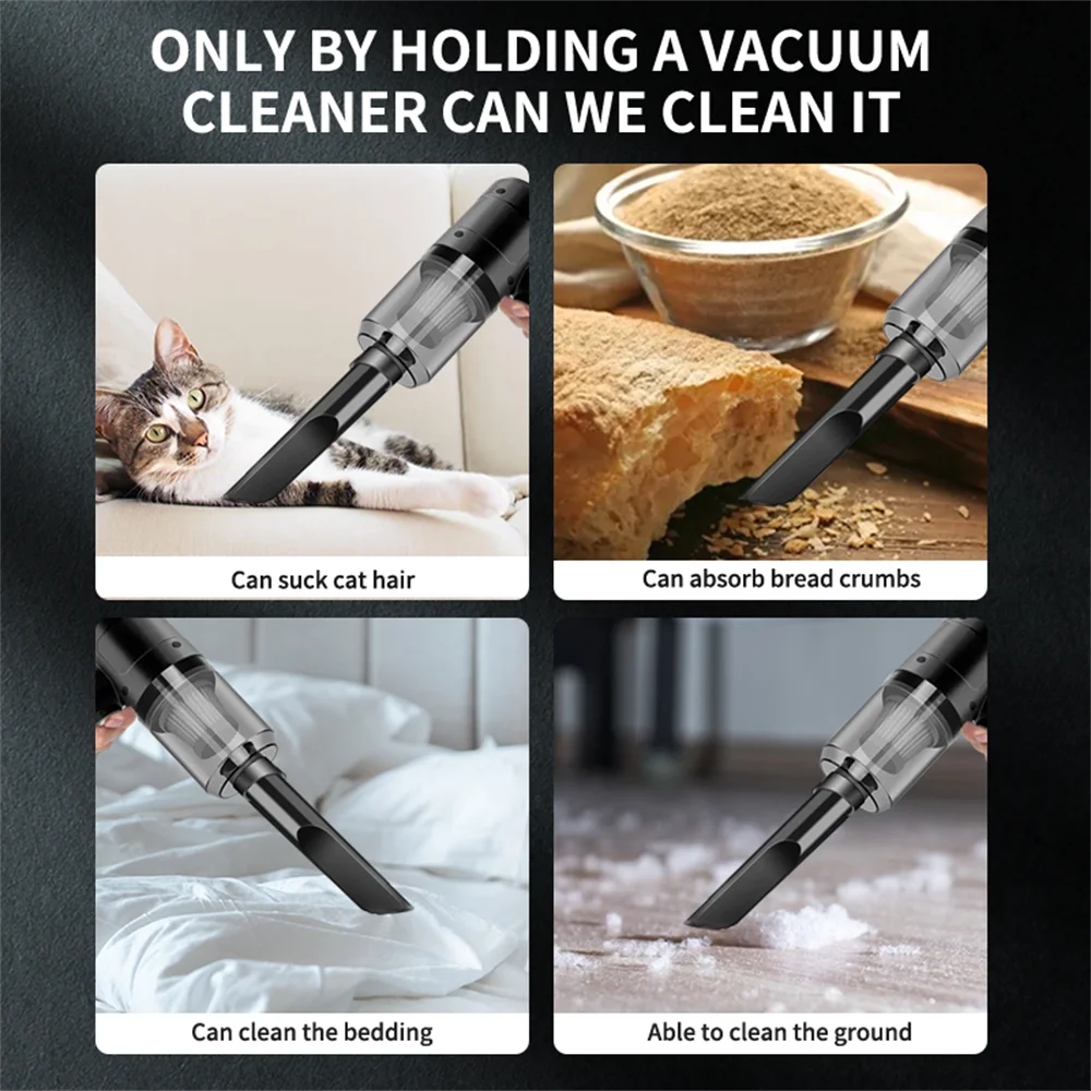 Portable Cordless Car Vacuum Cleaner | Powerful Handheld Mini Hoover for Car & Home