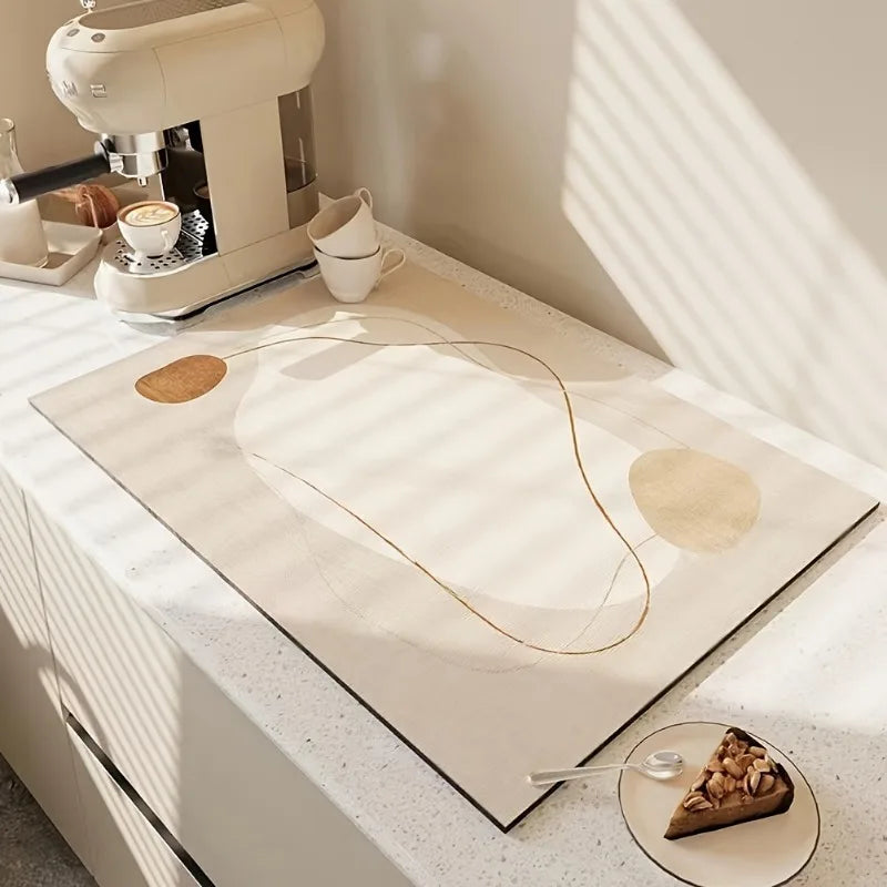 Quick-Dry Diatomite Kitchen Mat | Absorbent, Heat-Resistant & Non-Slip