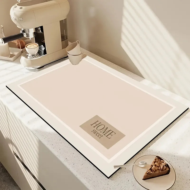 Quick-Dry Diatomite Kitchen Mat | Absorbent, Heat-Resistant & Non-Slip