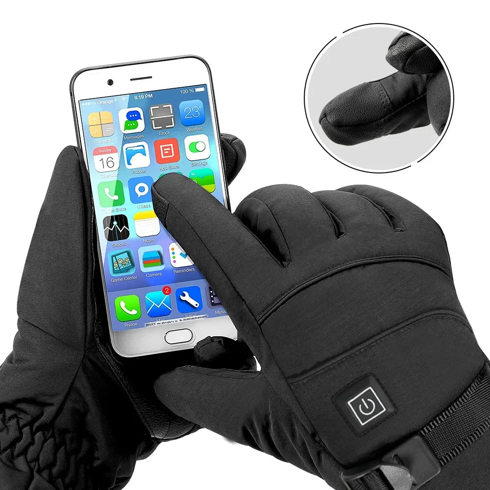 Winter Heated Gloves | Waterproof Thermal Motorcycle Gloves for Men & Women