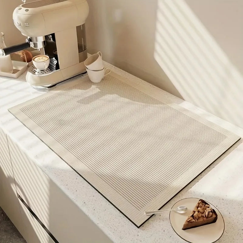 Quick-Dry Diatomite Kitchen Mat | Absorbent, Heat-Resistant & Non-Slip
