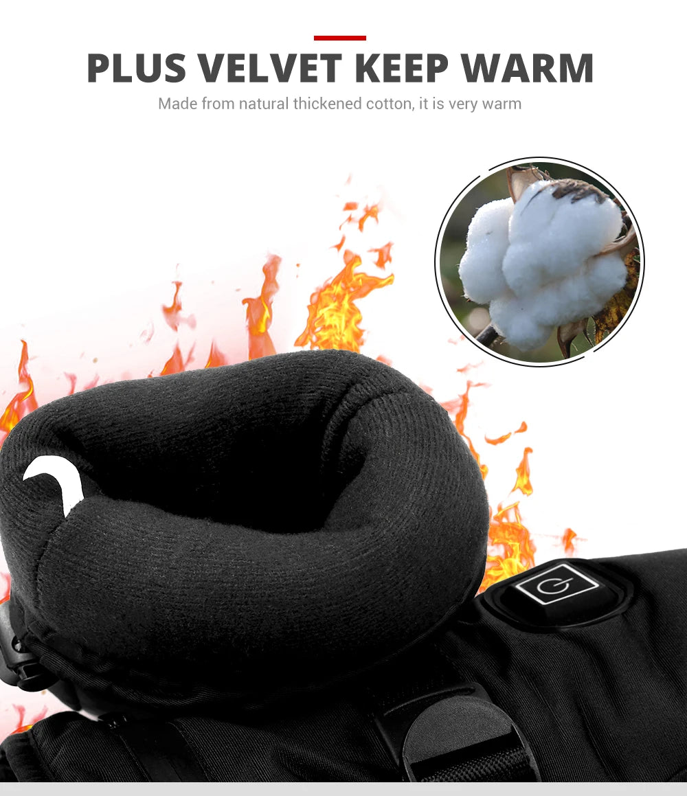 Winter Heated Gloves | Waterproof Thermal Motorcycle Gloves for Men & Women