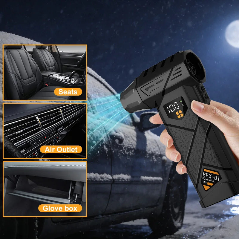 990,000 RPM Electric Air Duster | 240W Turbo Jet Blower for Car & PC Cleaning