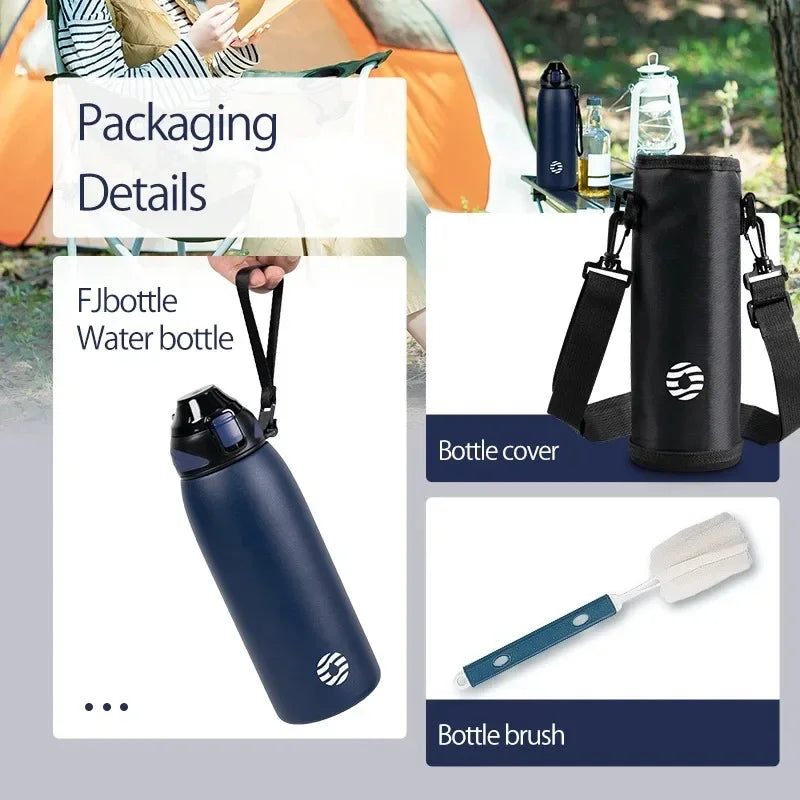 Premium Stainless Steel Vacuum Flask | Hot & Cold 24H | Travel Water Bottle