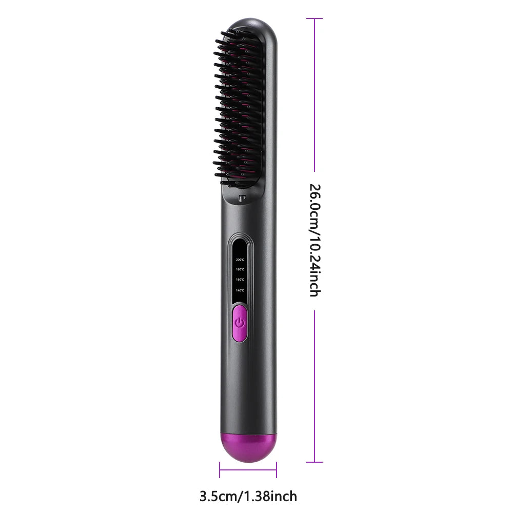Hot Comb Straightener Professional Quick Heated Electric Wireless Hair Straighten Personal Care Multifunctional Hairstyle Brush