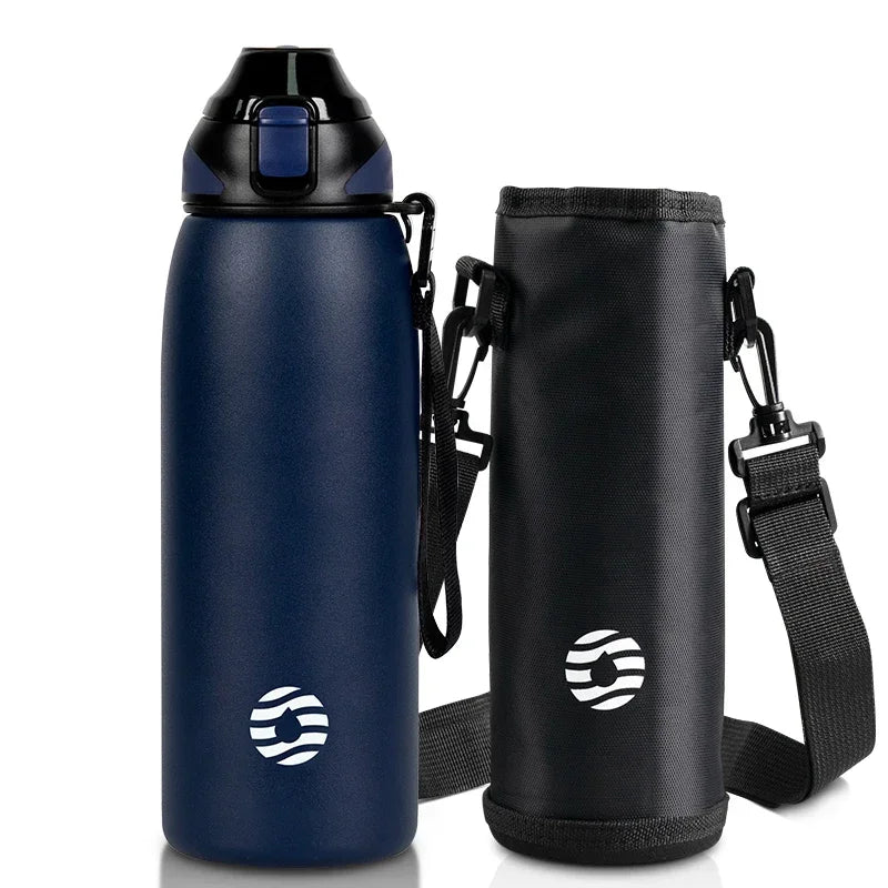 Premium Stainless Steel Vacuum Flask | Hot & Cold 24H | Travel Water Bottle