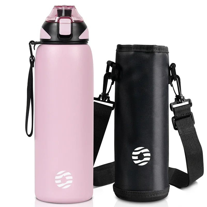 Premium Stainless Steel Vacuum Flask | Hot & Cold 24H | Travel Water Bottle