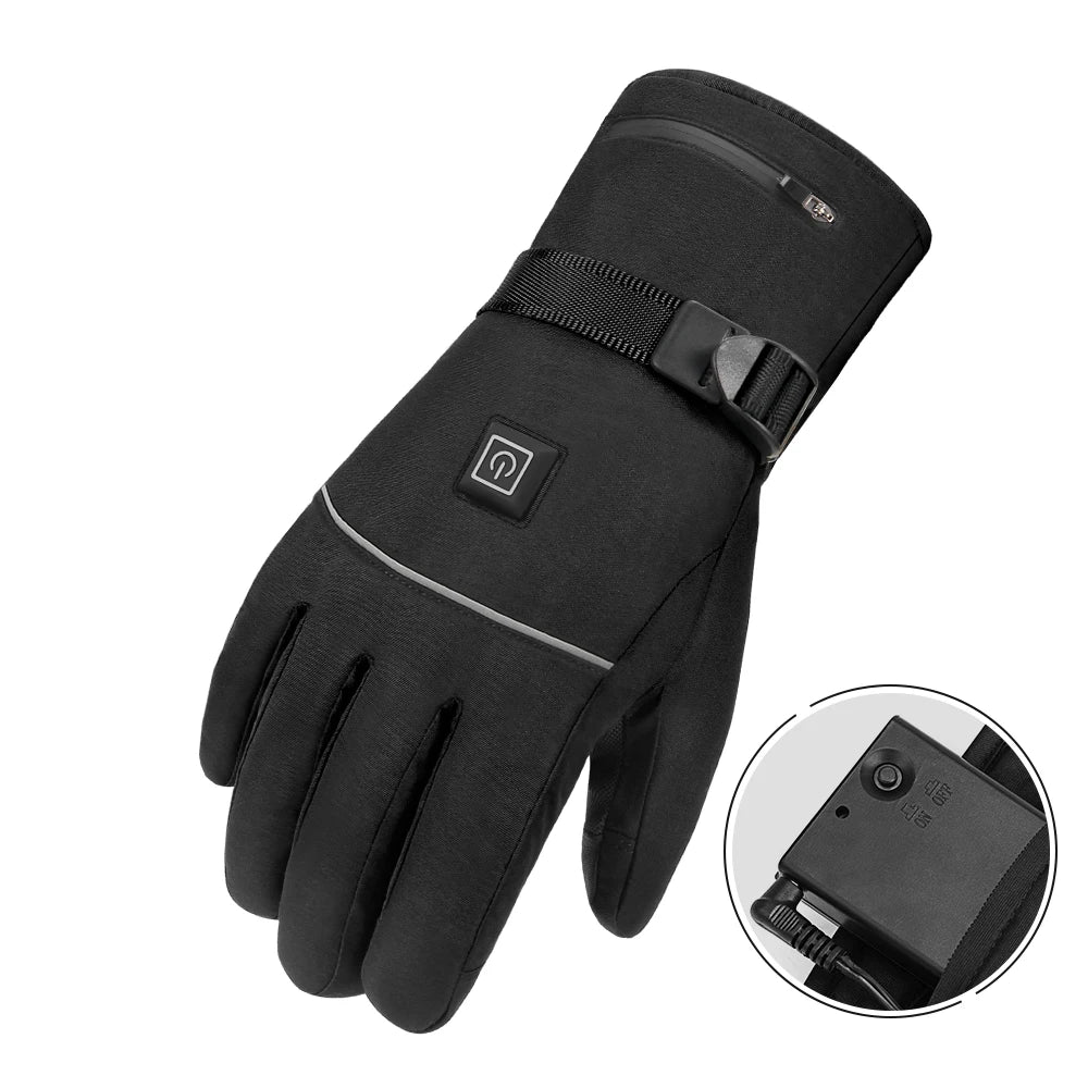 Winter Heated Gloves | Waterproof Thermal Motorcycle Gloves for Men & Women