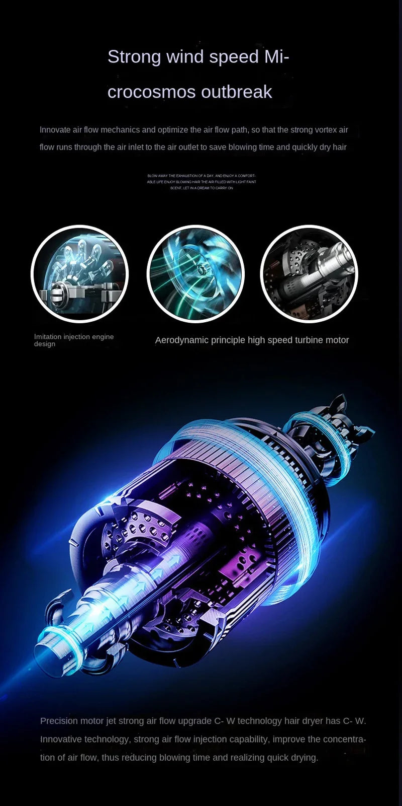Pro High-Speed Hair Dryer | Ionic, 3-Speed, Salon-Quality Results at Home