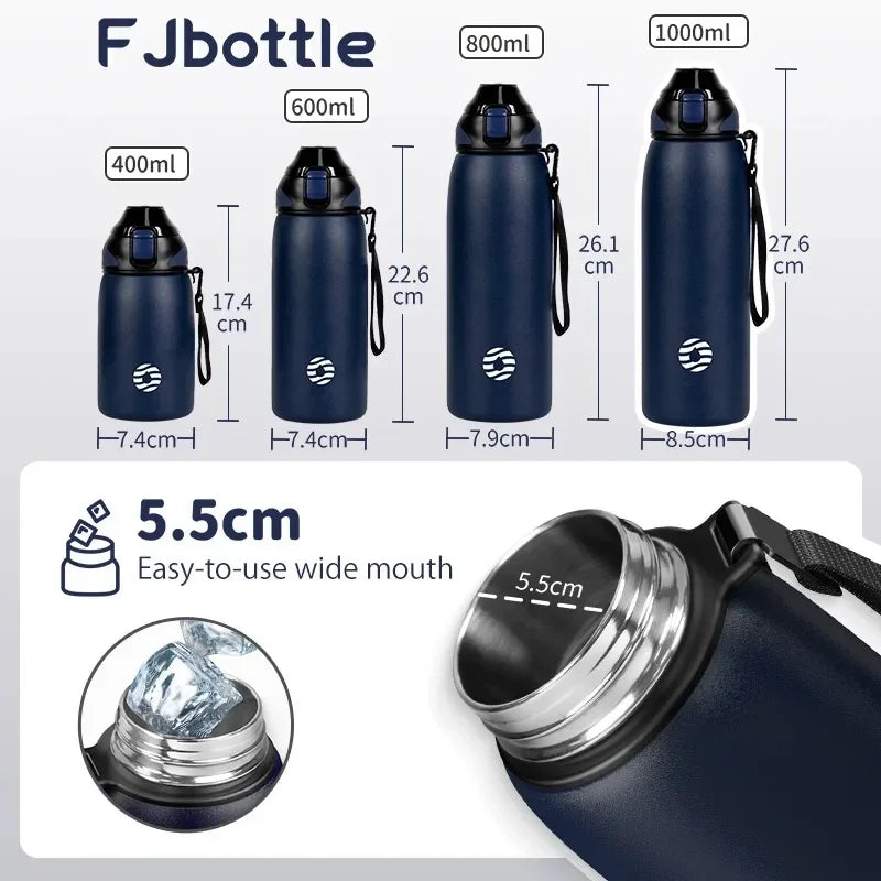 Premium Stainless Steel Vacuum Flask | Hot & Cold 24H | Travel Water Bottle