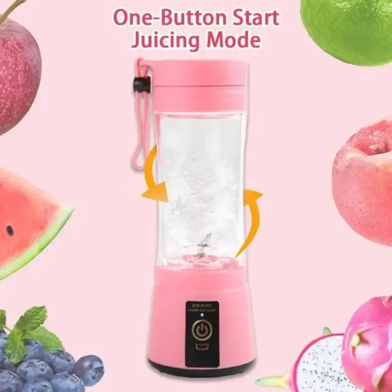 USB Portable Mini Blender | 6-Blade Smoothie Maker for Home, Gym & Travel
