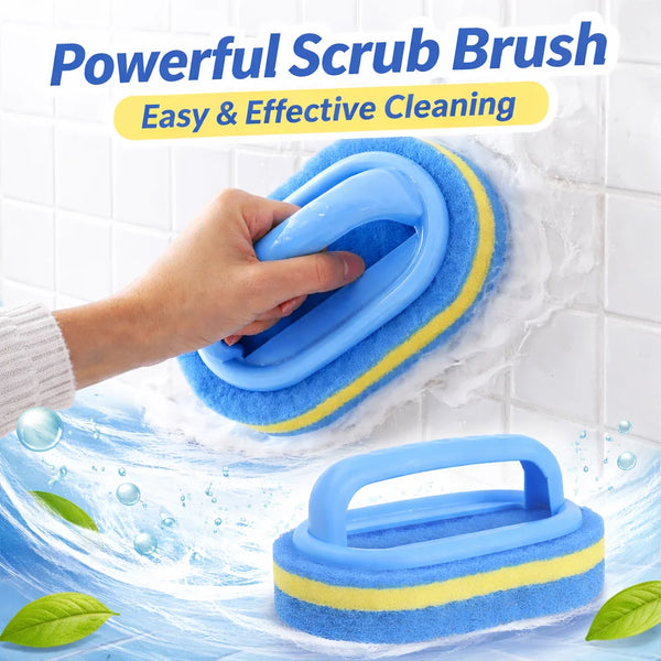 Household Cleaning Brush With Handle Dish Soap Bathroom Kitchen Tub Thicken Scrubbing Sponge Wipe Durable Tools Accessories Home