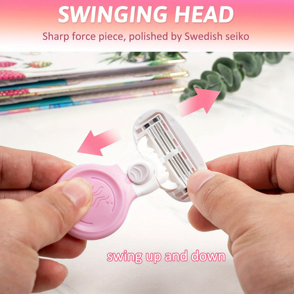 Women's Portable Shaver, 5-Layer Personal Care Razor, Moisturizing Razor