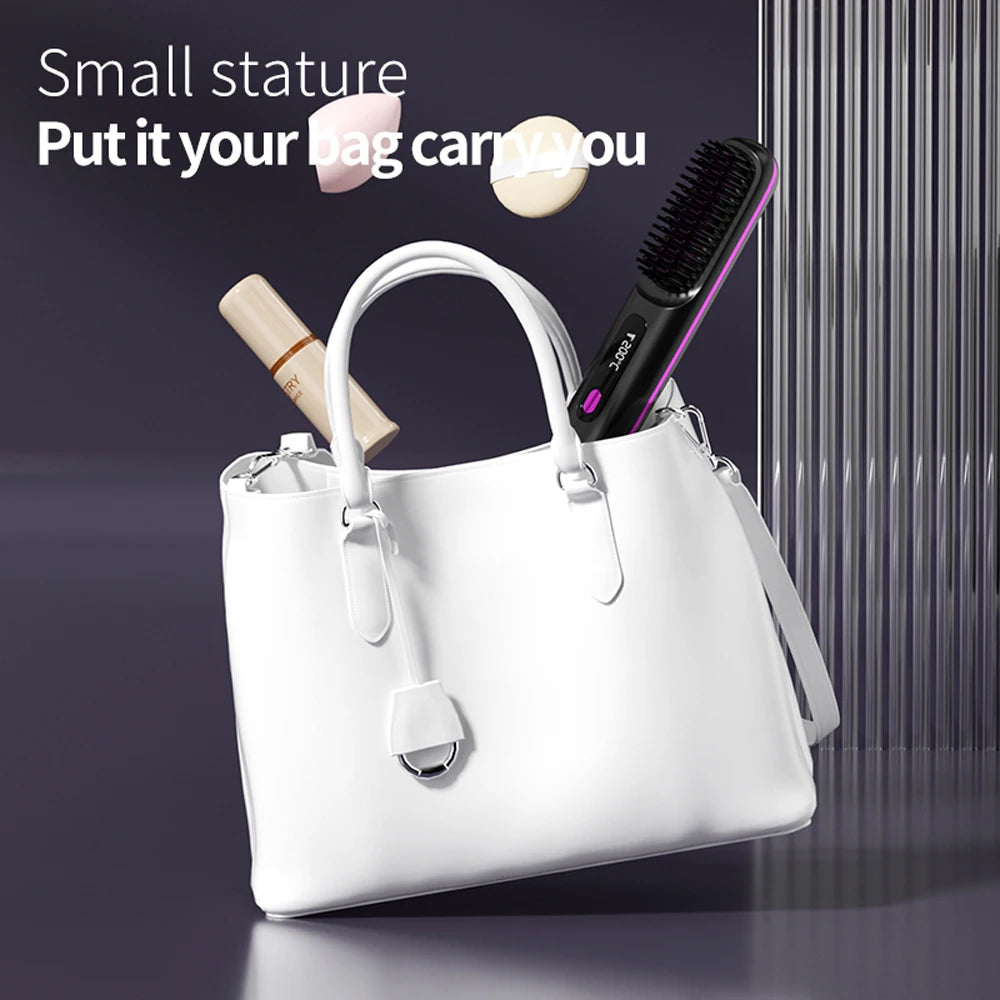 Hot Comb Straightener Professional Quick Heated Electric Wireless Hair Straighten Personal Care Multifunctional Hairstyle Brush