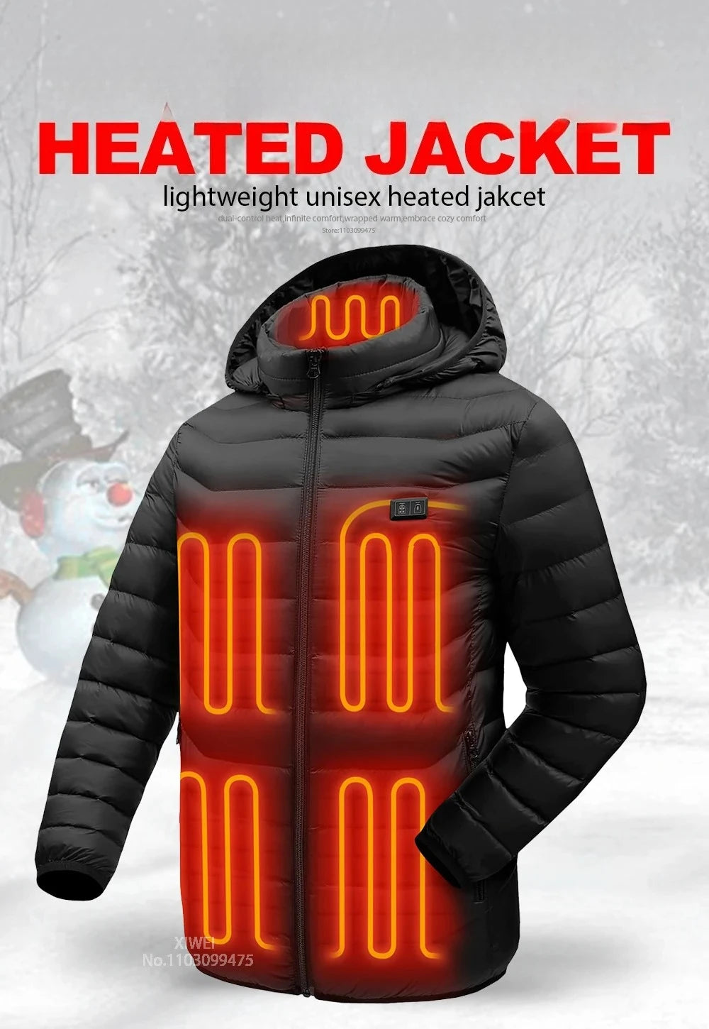 21 Areas Heated Jacket Men Warm Vest USB Self Heating Jacket Women Heated Coat Ski Camping Hiking Winter Cotton Clothes Washed