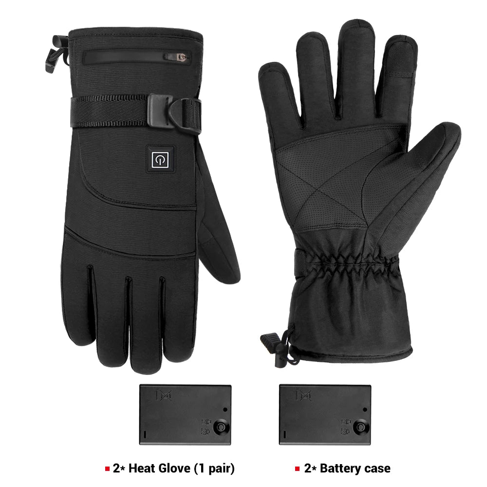 Winter Heated Gloves | Waterproof Thermal Motorcycle Gloves for Men & Women