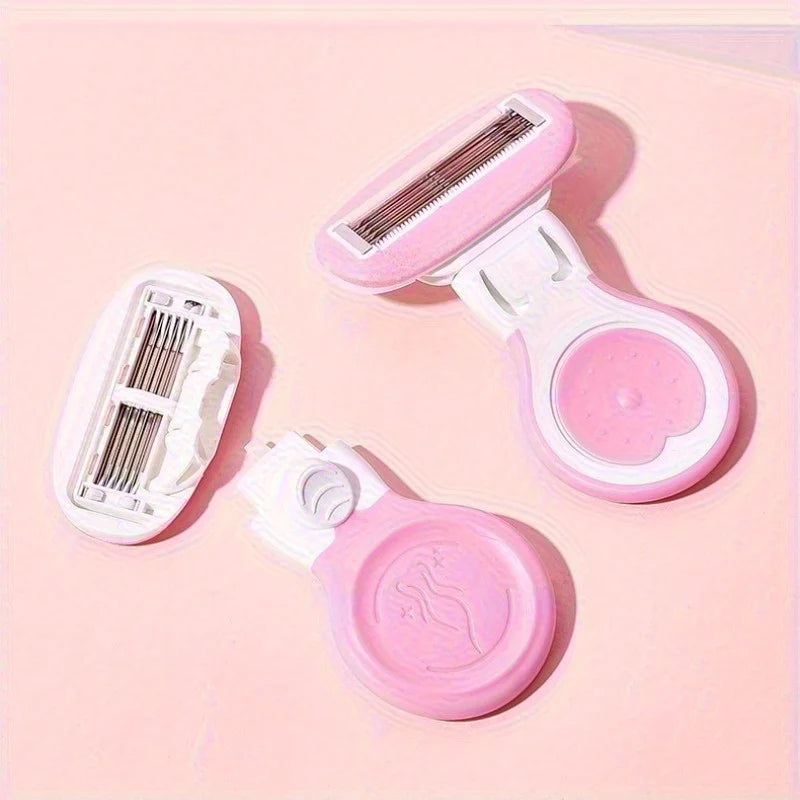 Women's Portable Shaver, 5-Layer Personal Care Razor, Moisturizing Razor