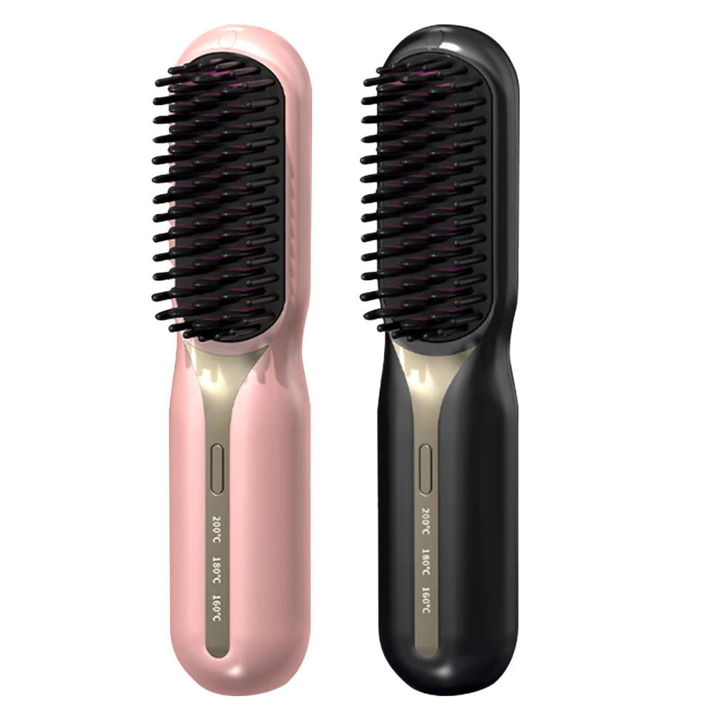 Hot Comb Straightener Professional Quick Heated Electric Wireless Hair Straighten Personal Care Multifunctional Hairstyle Brush