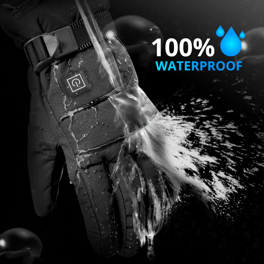 Winter Heated Gloves | Waterproof Thermal Motorcycle Gloves for Men & Women