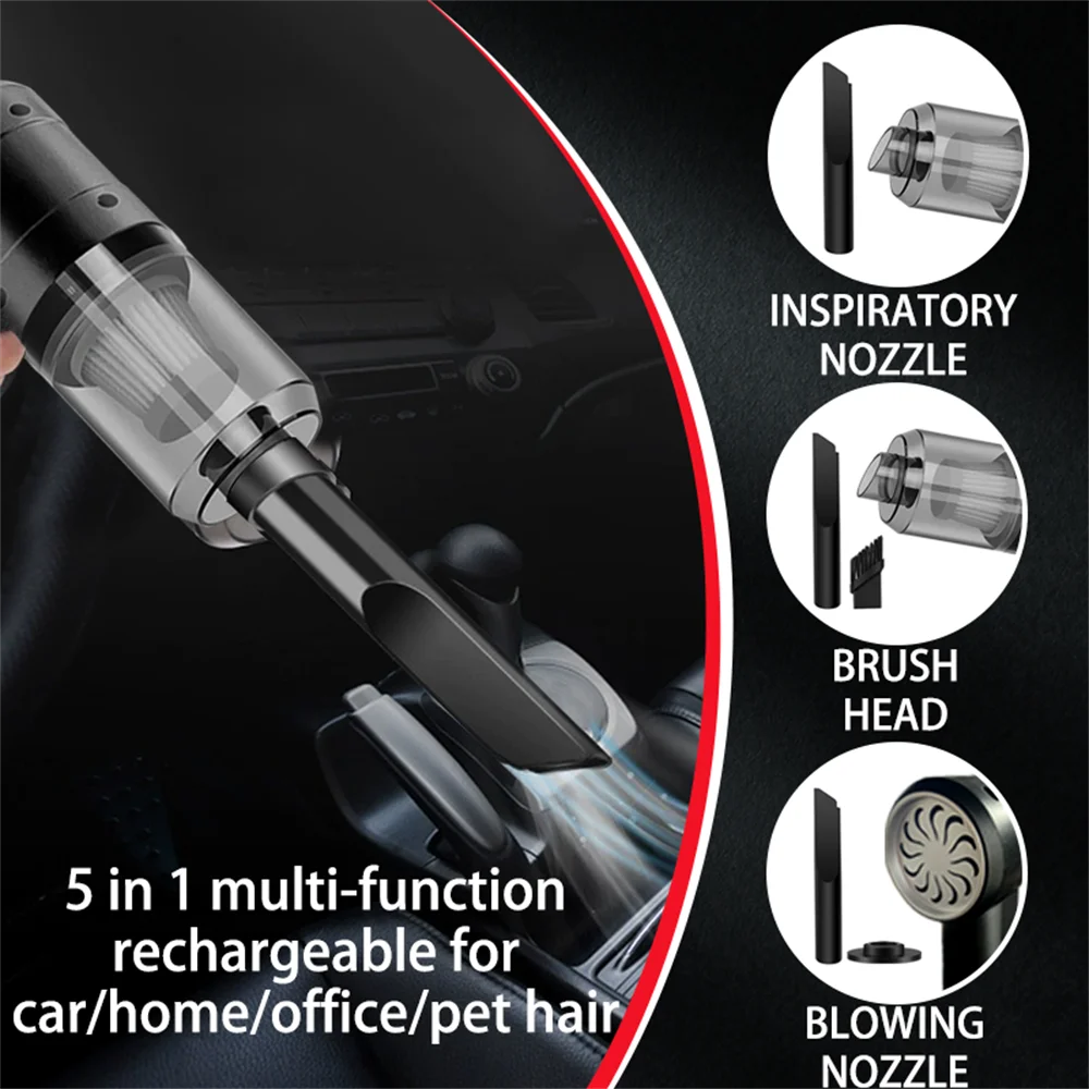 Portable Cordless Car Vacuum Cleaner | Powerful Handheld Mini Hoover for Car & Home