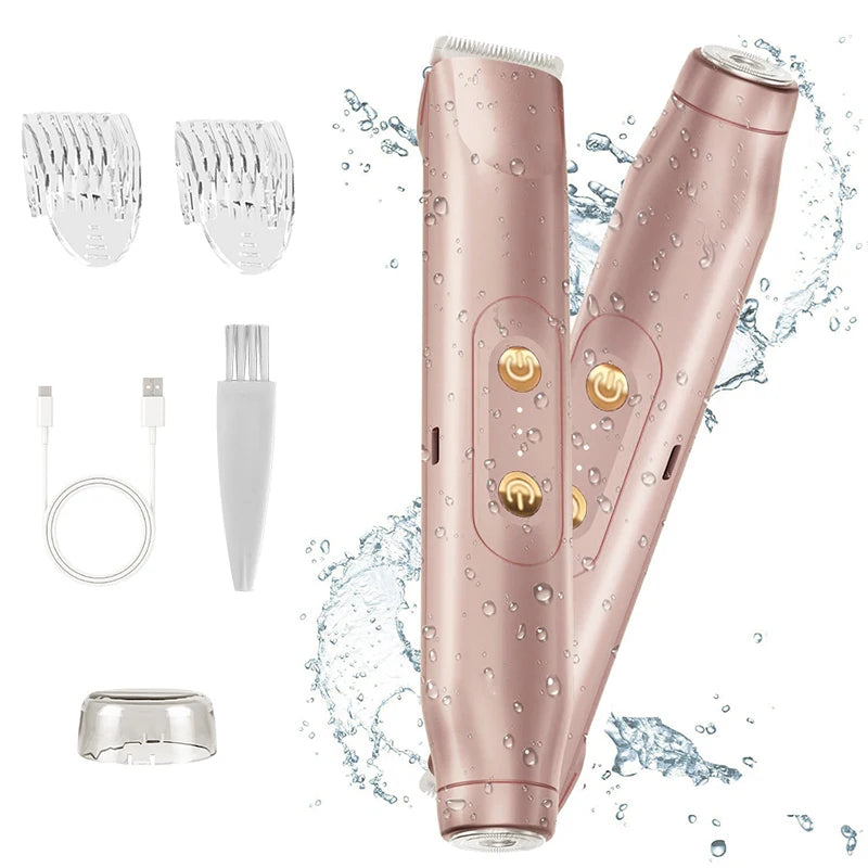 Bikini Trimmer Electric Razor for Women Body Underarm Leg Shaver Female Electric Painless Epilator Facial Mustache Hair Remover