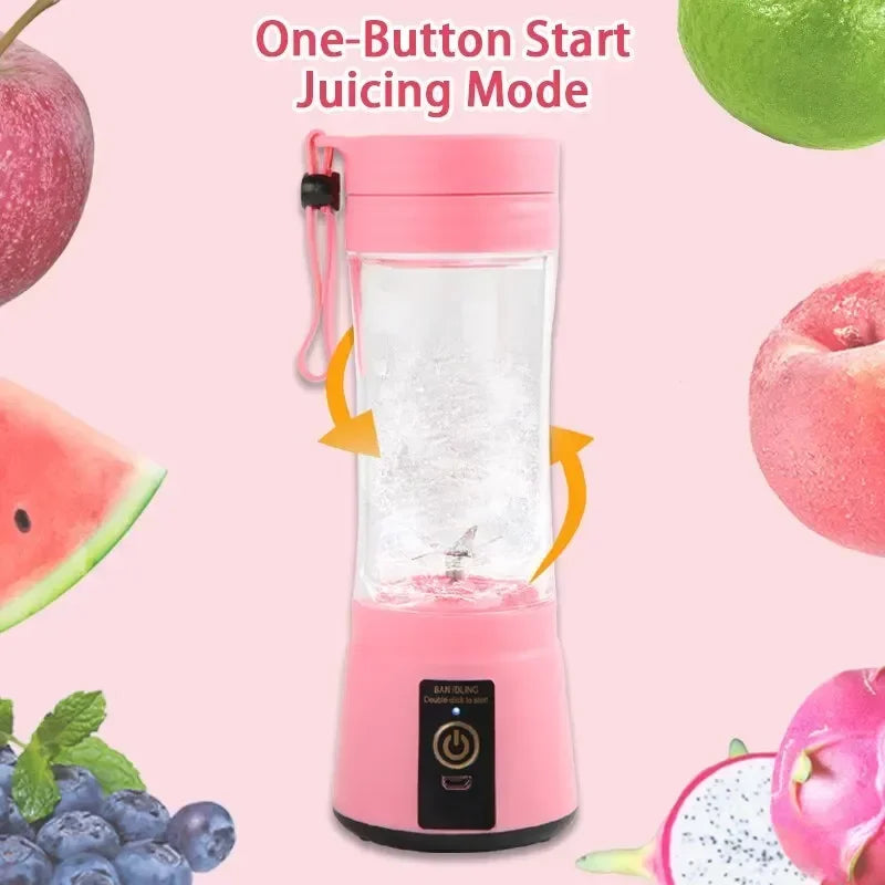 USB Portable Mini Blender | 6-Blade Smoothie Maker for Home, Gym & Travel
