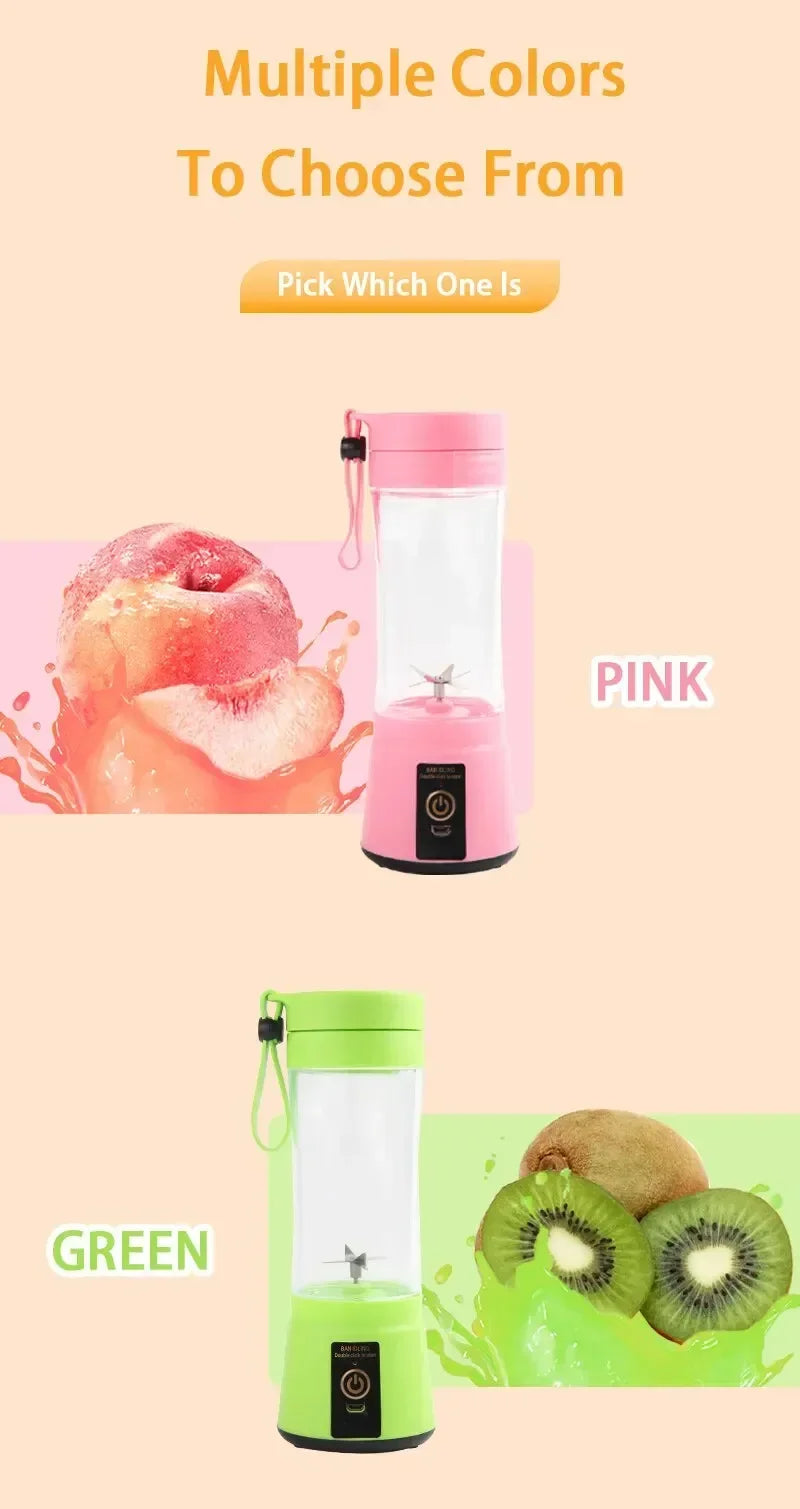 USB Portable Mini Blender | 6-Blade Smoothie Maker for Home, Gym & Travel