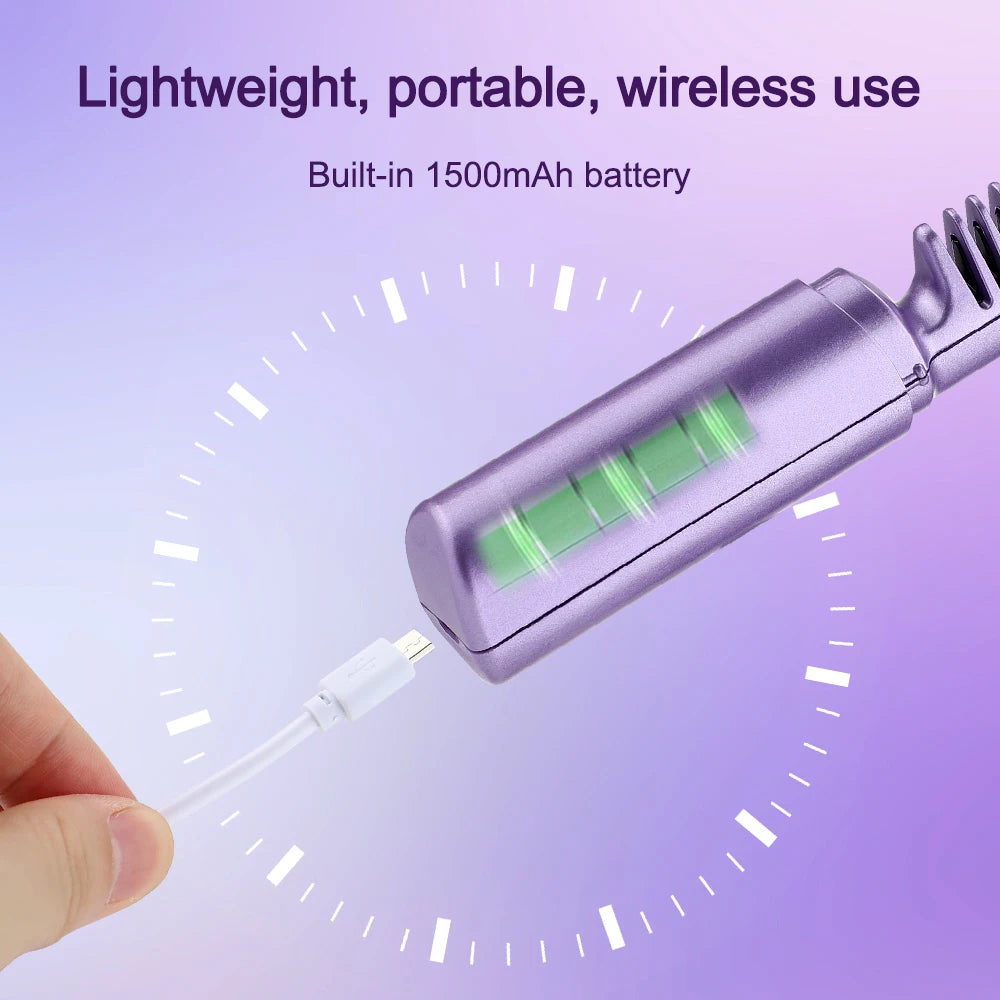 Hot Comb Straightener Professional Quick Heated Electric Wireless Hair Straighten Personal Care Multifunctional Hairstyle Brush