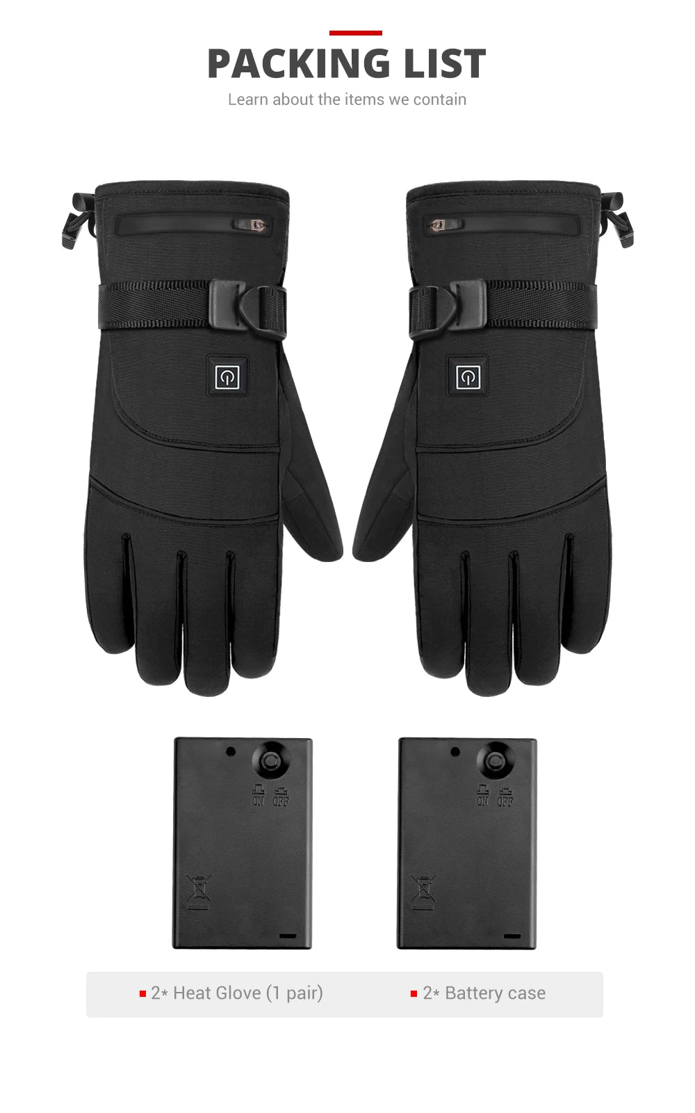 Winter Heated Gloves | Waterproof Thermal Motorcycle Gloves for Men & Women