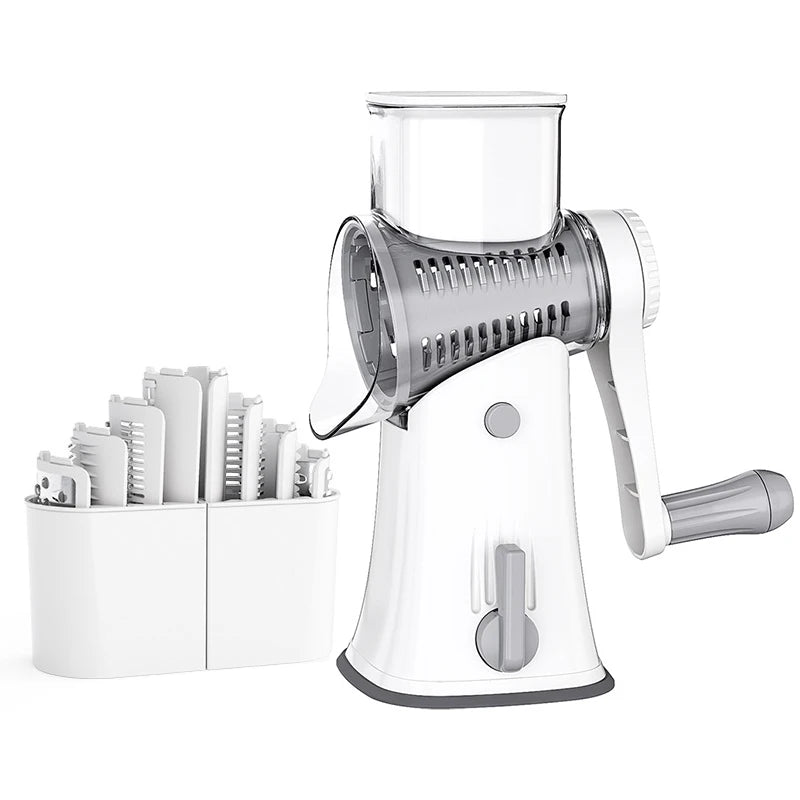 5-in-1 Rotary Cheese Grater & Vegetable Slicer — Grate, Slice & Shred in Seconds