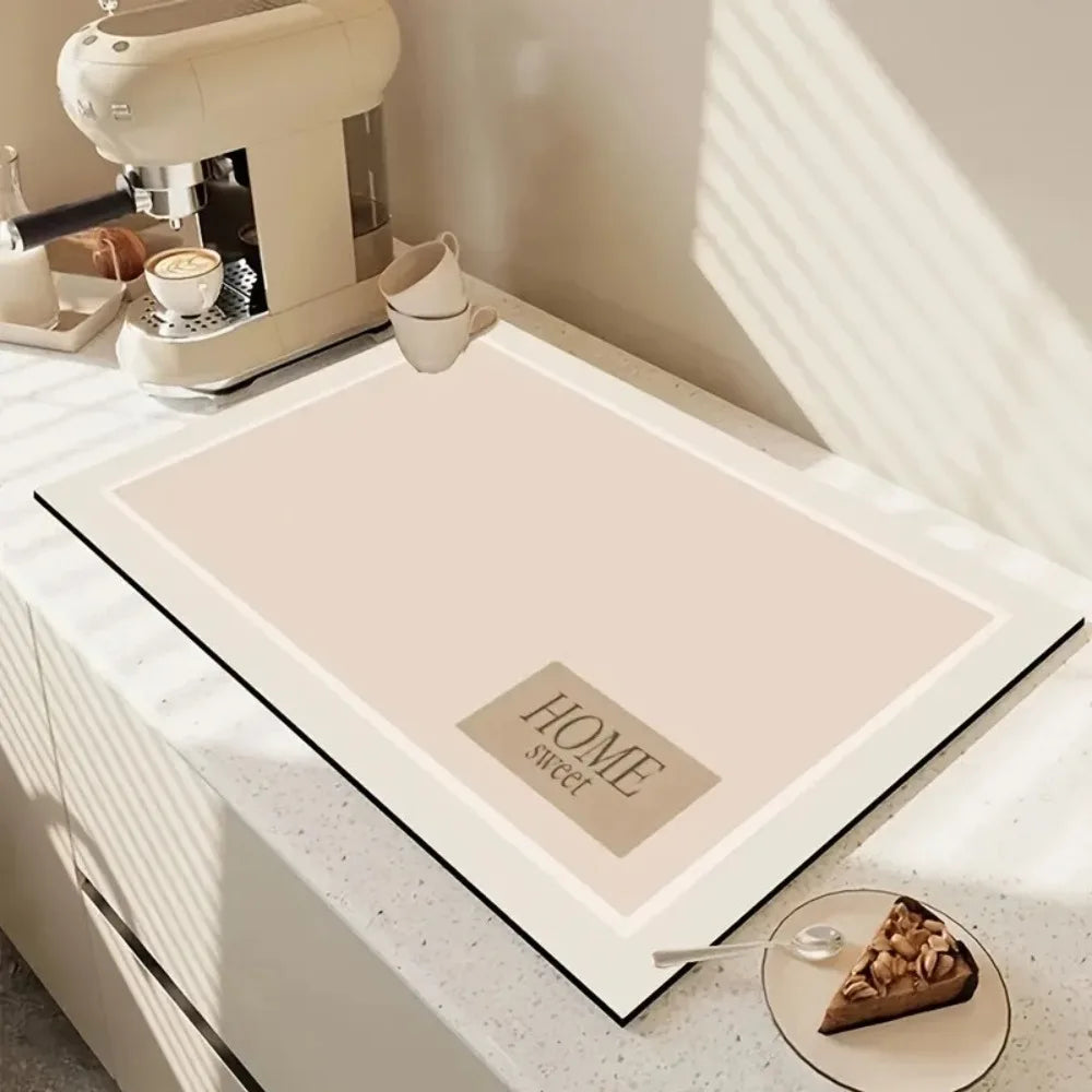 Quick-Dry Diatomite Kitchen Mat | Absorbent, Heat-Resistant & Non-Slip