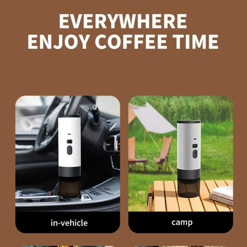 5-in-1 Portable Espresso Coffee Maker | Wireless for Car, Home, Camp & Travel