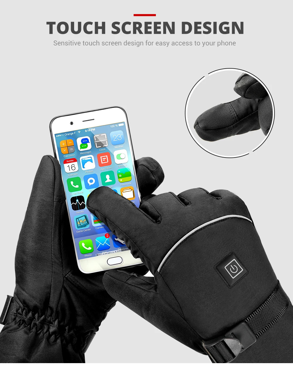 Winter Heated Gloves | Waterproof Thermal Motorcycle Gloves for Men & Women