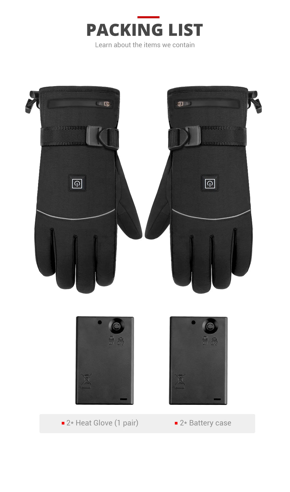 Winter Heated Gloves | Waterproof Thermal Motorcycle Gloves for Men & Women