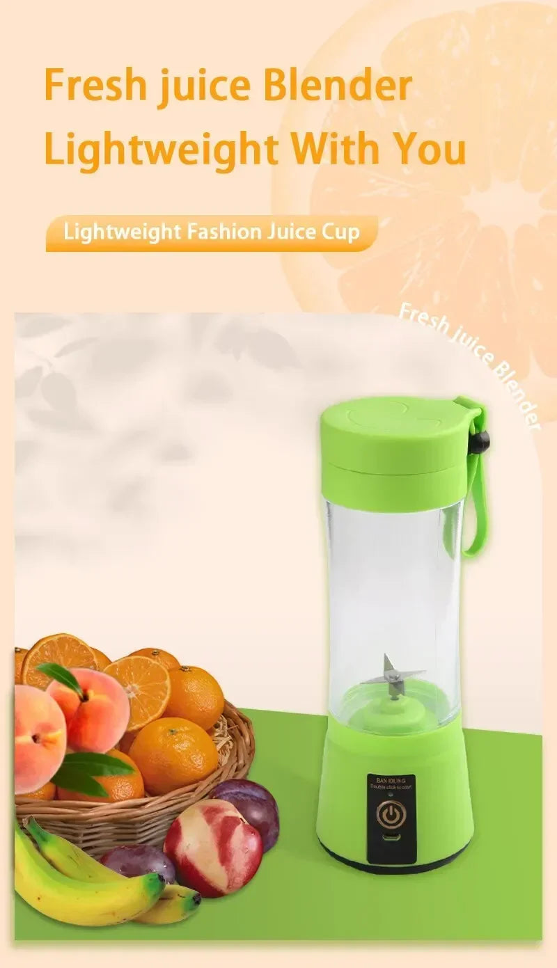 USB Portable Mini Blender | 6-Blade Smoothie Maker for Home, Gym & Travel
