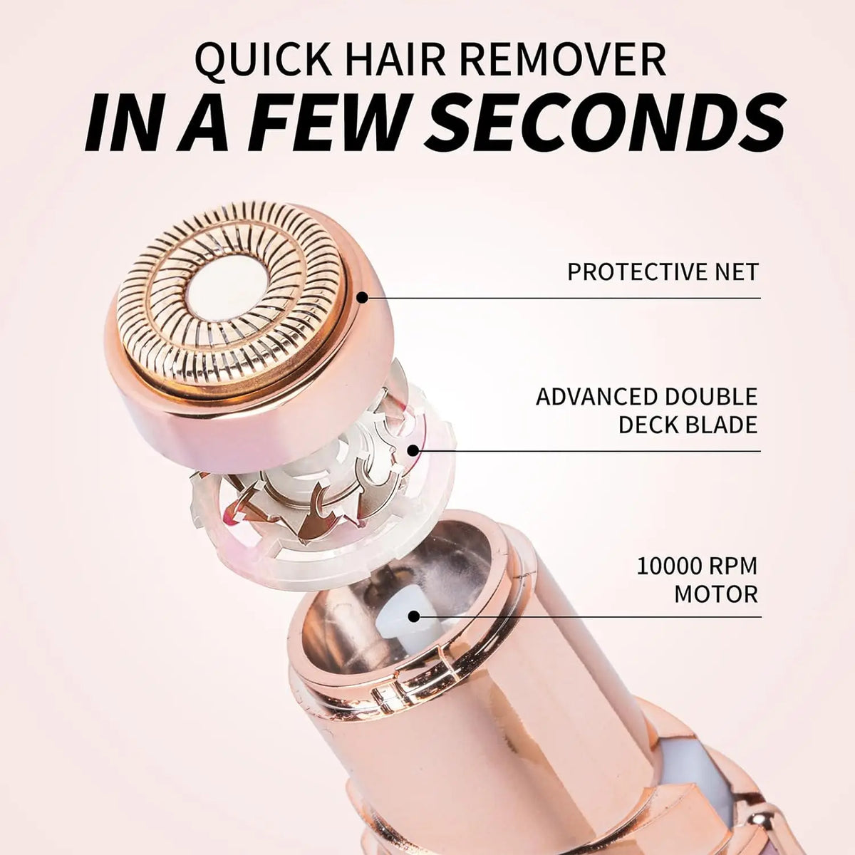 Mini Facial Hair Remover for Women | Painless Electric Epilator for Lip, Chin & Bikini Line