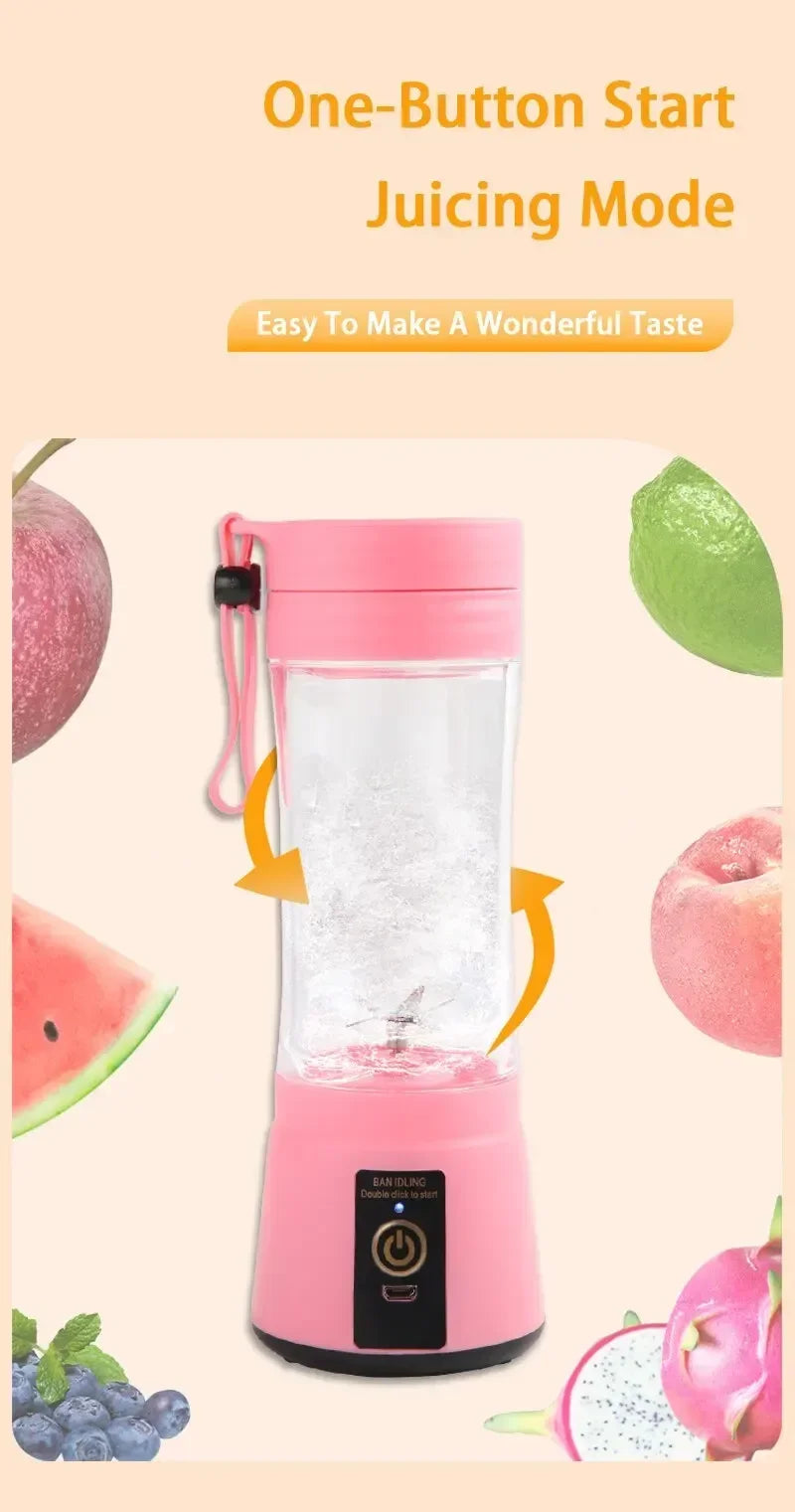 USB Portable Mini Blender | 6-Blade Smoothie Maker for Home, Gym & Travel