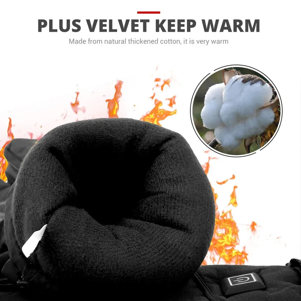 Winter Heated Gloves | Waterproof Thermal Motorcycle Gloves for Men & Women