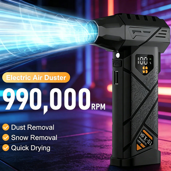 990,000 RPM Electric Air Duster | 240W Turbo Jet Blower for Car & PC Cleaning