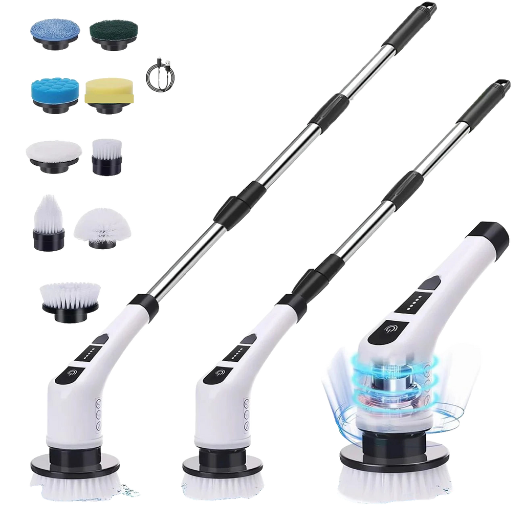 9-in-1 Cordless Electric Cleaning Brush | Rotating Scrubber for Bathroom, Tiles & Floors