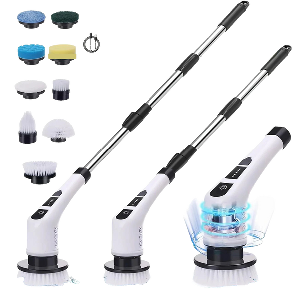 9-in-1 Cordless Electric Cleaning Brush | Rotating Scrubber for Bathroom, Tiles & Floors
