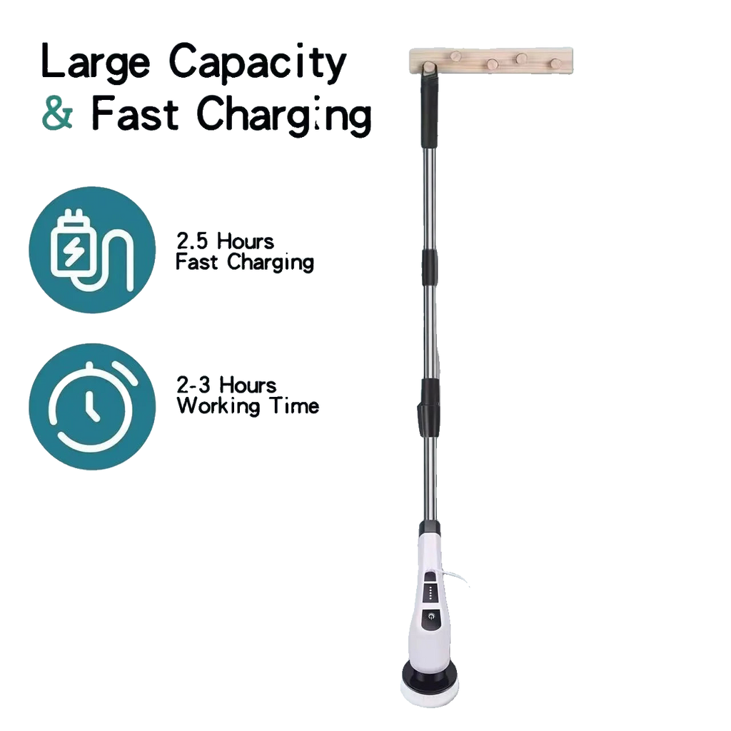 9-in-1 Cordless Electric Cleaning Brush | Rotating Scrubber for Bathroom, Tiles & Floors